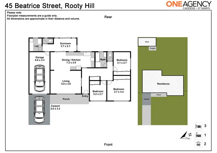 Floorplan of Homely house listing, 45 Beatrice Street, Rooty Hill NSW 2766