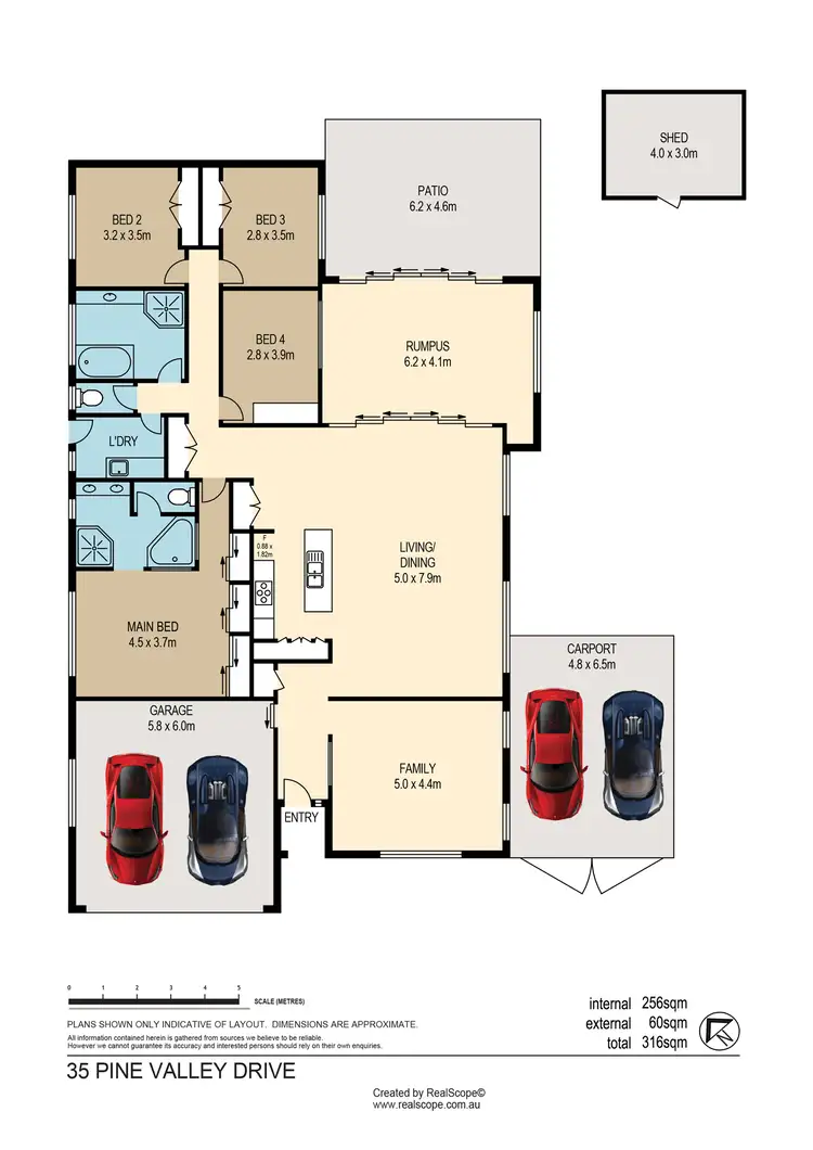 Floorplan of Homely house listing, 35 Pine Valley Drive, Joyner QLD 4500