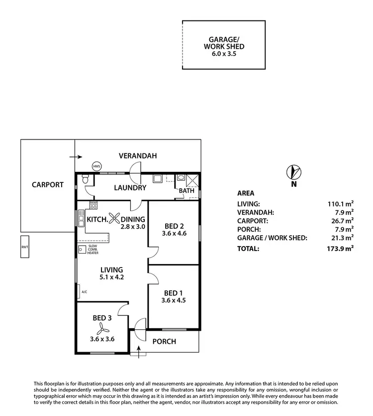 Floorplan of Homely house listing, 3 Old Adelaide Road, Karoonda SA 5307