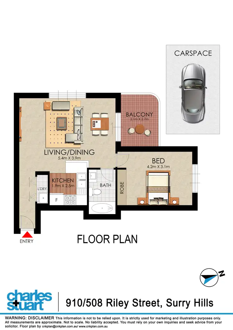 Floorplan of Homely apartment listing, 910/508-528 Riley Street, Surry Hills NSW 2010