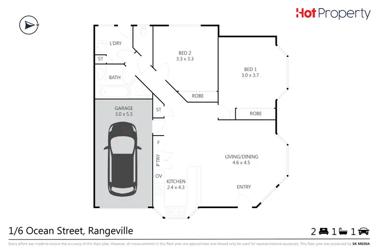 Floorplan of Homely unit listing, Unit 1/6 Ocean Street, Rangeville QLD 4350