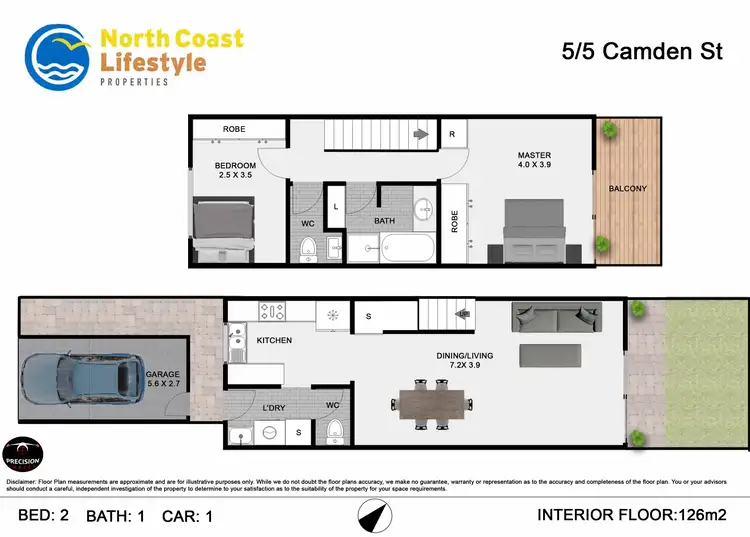 Floorplan of Homely unit listing, 5/5 Camden Street, Ballina NSW 2478
