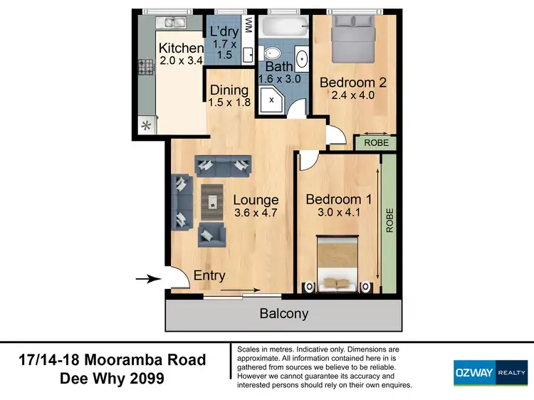 Floorplan of Homely unit listing, 17/14 Mooramba Road, Dee Why NSW 2099