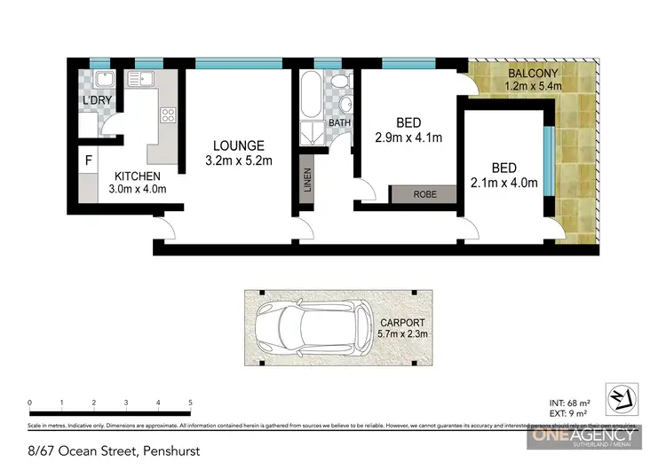 Floorplan of Homely apartment listing, 8/67 Ocean Street, Penshurst NSW 2222