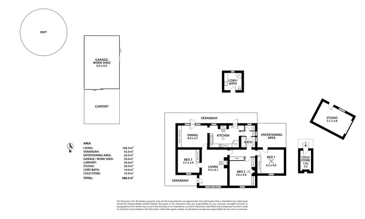 Floorplan of Homely rural property listing, 615 Randell Road, Tungkillo SA 5236
