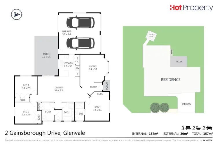 Floorplan of Homely house listing, 2 Gainsborough Drive, Glenvale QLD 4350