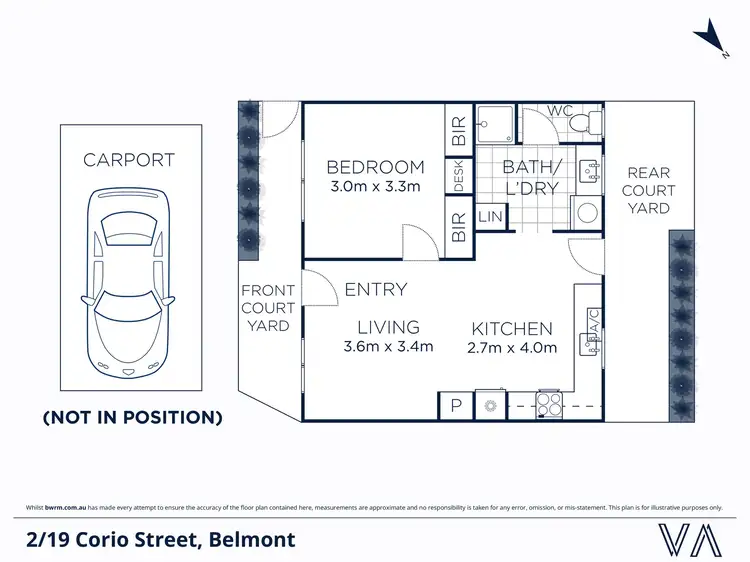 Floorplan of Homely unit listing, 2/19 Corio Street, Belmont VIC 3216