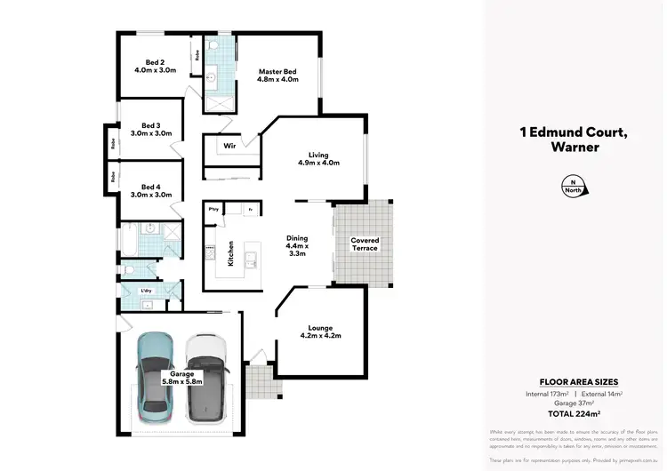 Floorplan of Homely house listing, 1 Edmund Court, Warner QLD 4500