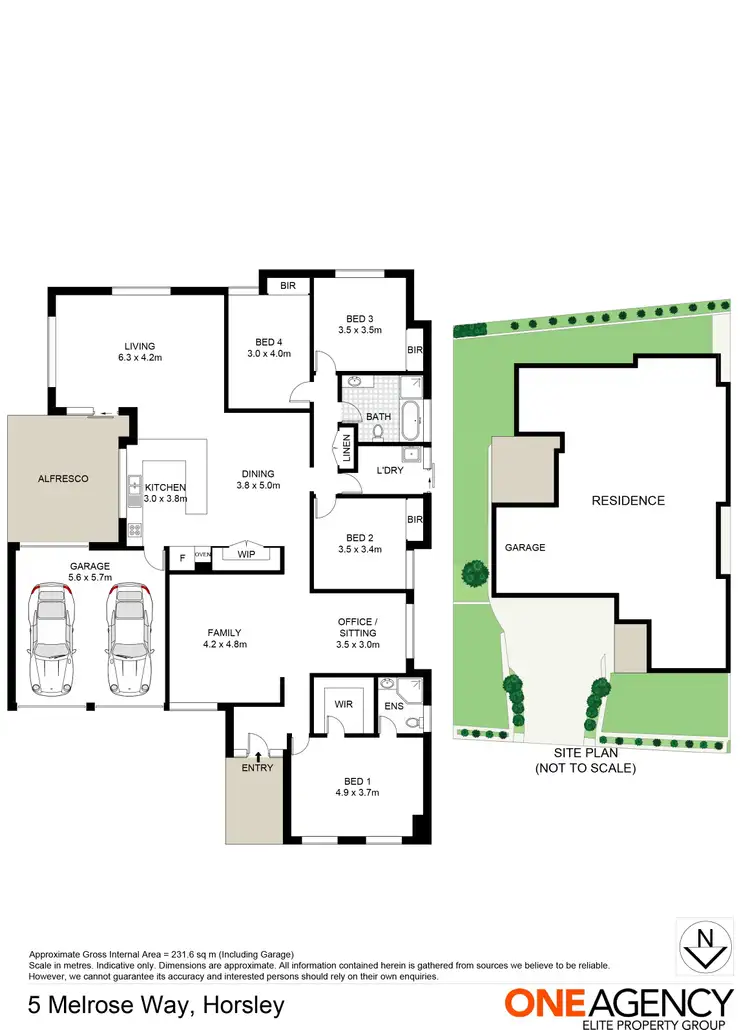 Floorplan of Homely house listing, 5 Melrose Way, Horsley NSW 2530
