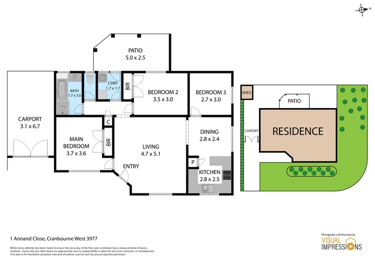 Floorplan of Homely house listing, 1 Annand Close, Cranbourne West VIC 3977