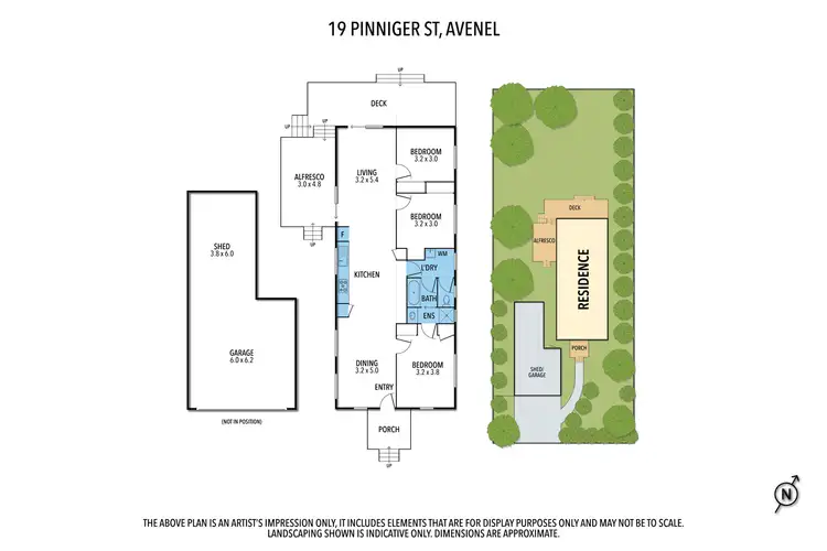 Floorplan of Homely house listing, 19 PINNIGER STREET, Avenel VIC 3664