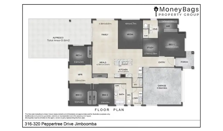 Floorplan of Homely house listing, 316-320 Peppertree Drive, Jimboomba QLD 4280