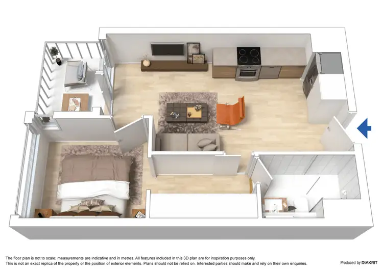 Floorplan of Homely apartment listing, 3909/220 Spencer Street, Melbourne VIC 3000