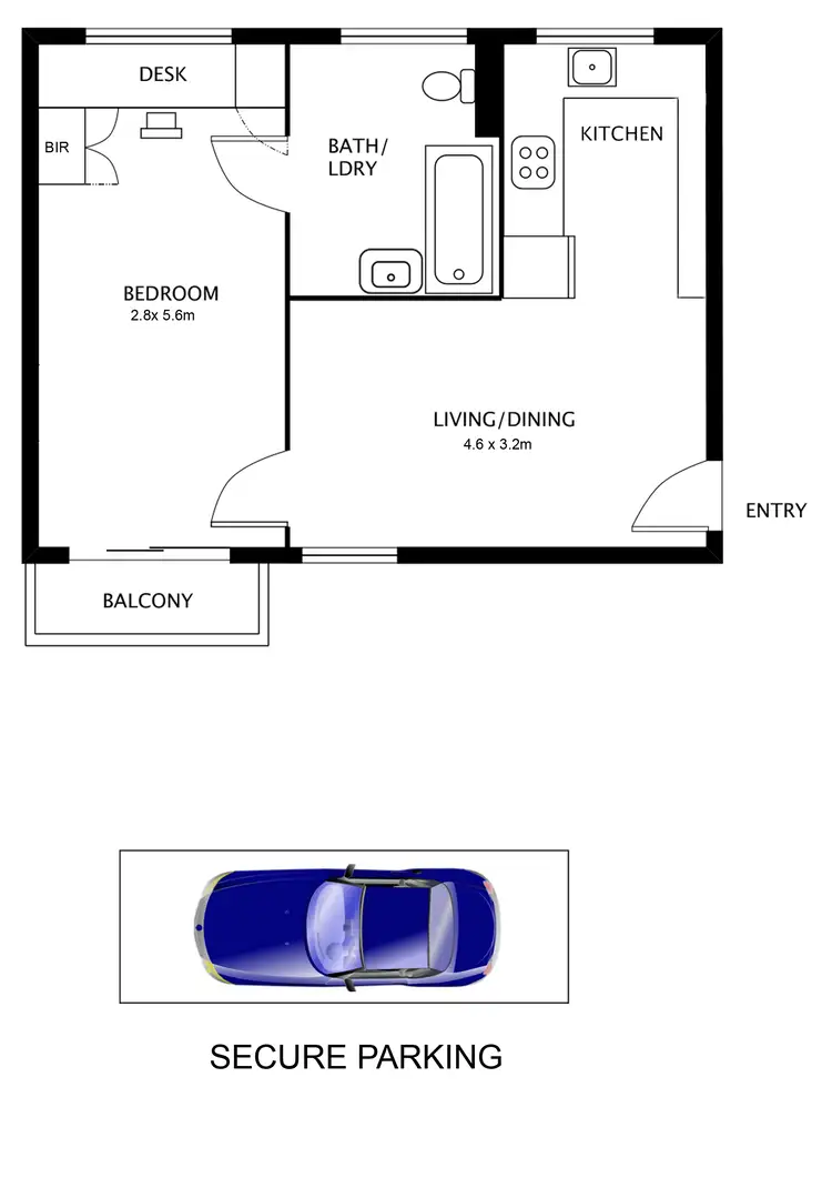 Floorplan of Homely apartment listing, 34/134-138 Redfern St, Redfern NSW 2016