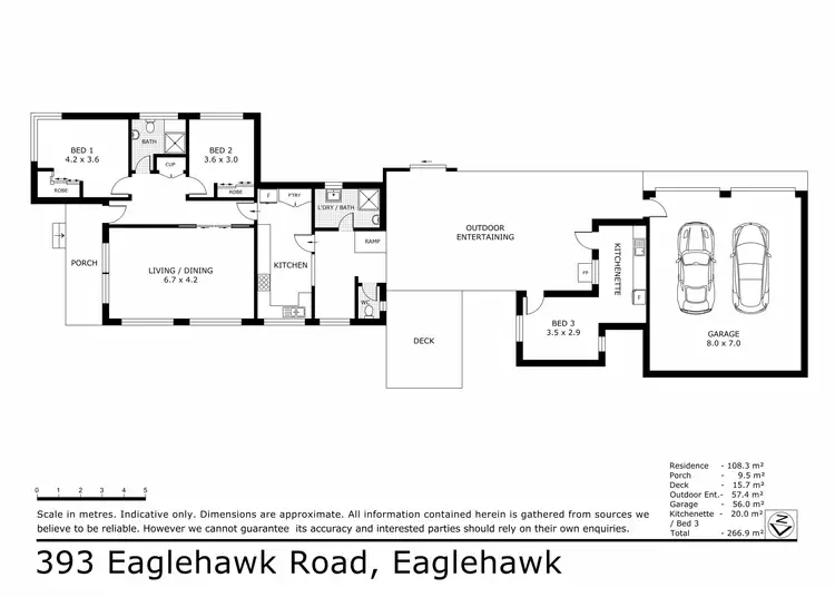 Floorplan of Homely house listing, 393 Eaglehawk Road, Eaglehawk VIC 3556