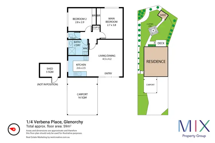 Floorplan of Homely unit listing, 1/4 Verbena Place, Glenorchy TAS 7010