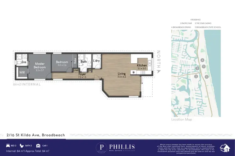 Floorplan of Homely unit listing, 2/16 St Kilda Avenue, Broadbeach QLD 4218