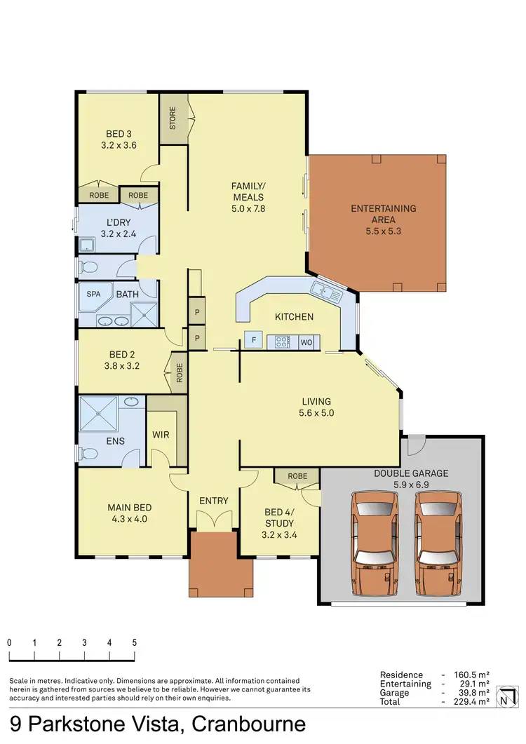 Floorplan of Homely house listing, 9 Parkstone Vista, Cranbourne VIC 3977