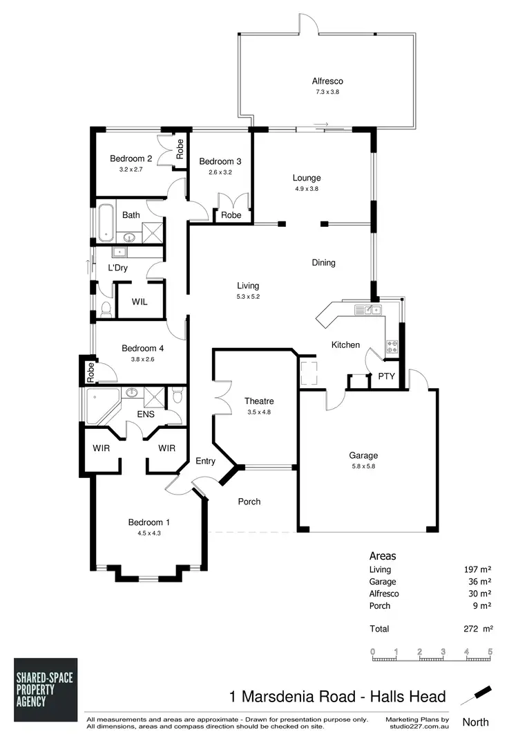Floorplan of Homely house listing, 1 Marsdenia Road, Halls Head WA 6210