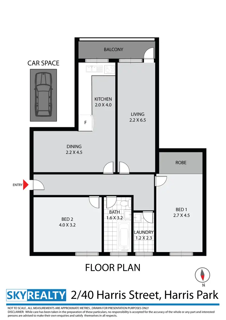 Floorplan of Homely unit listing, 2/40 Harris Street, Harris Park NSW 2150