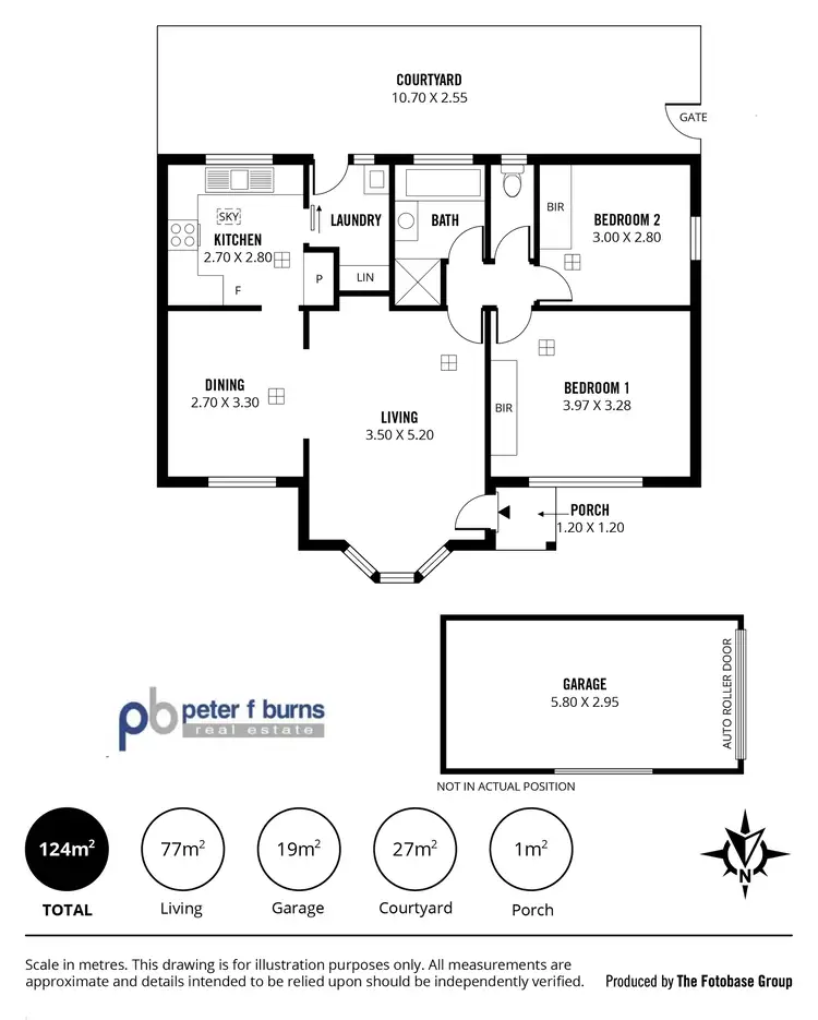 Floorplan of Homely unit listing, 1/25 Acacia Street, Seacliff SA 5049