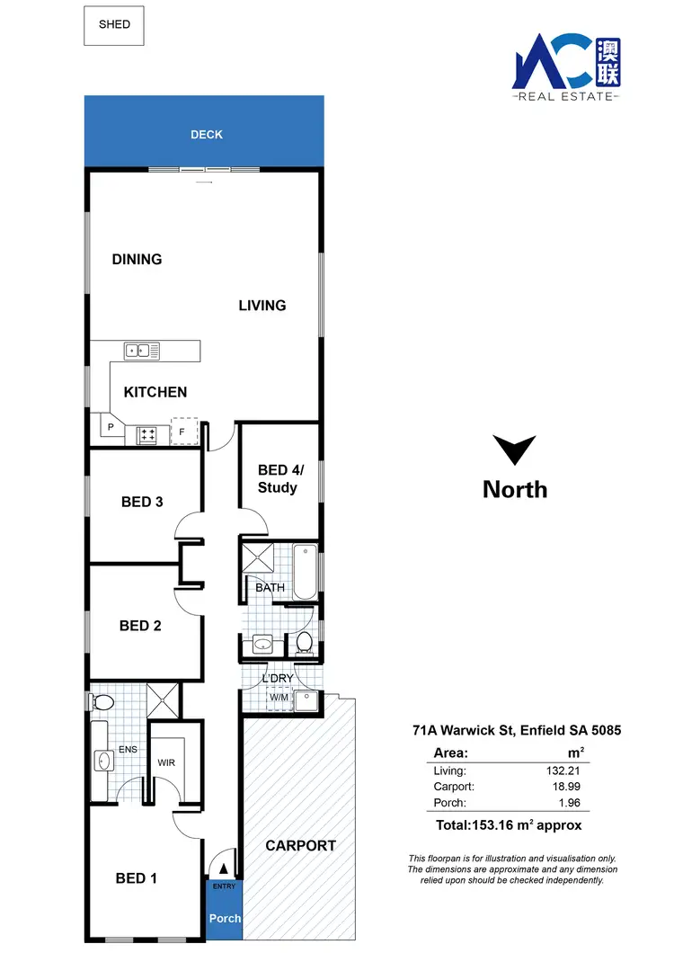 Floorplan of Homely house listing, 71A Warwick Street, Enfield SA 5085