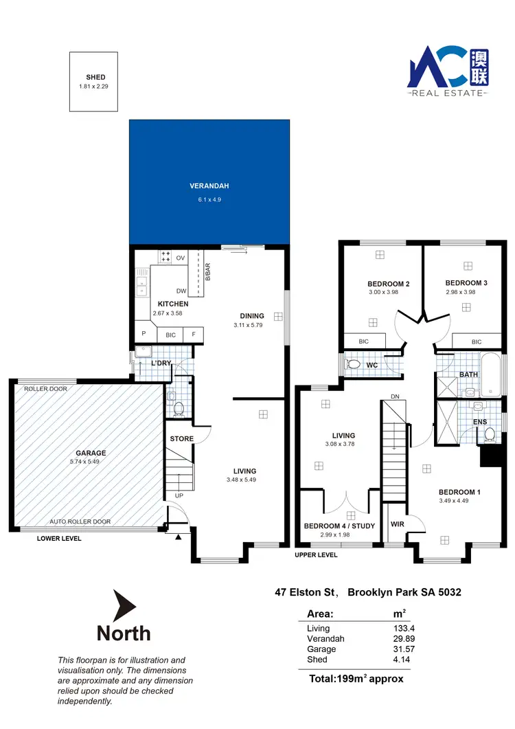 Floorplan of Homely house listing, 47 Elston Street, Brooklyn Park SA 5032