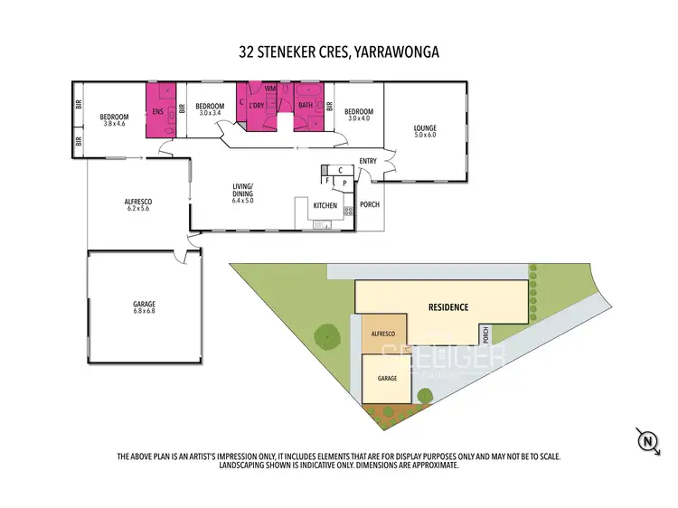 Floorplan of Homely house listing, 32 Steneker crescent, Yarrawonga VIC 3730