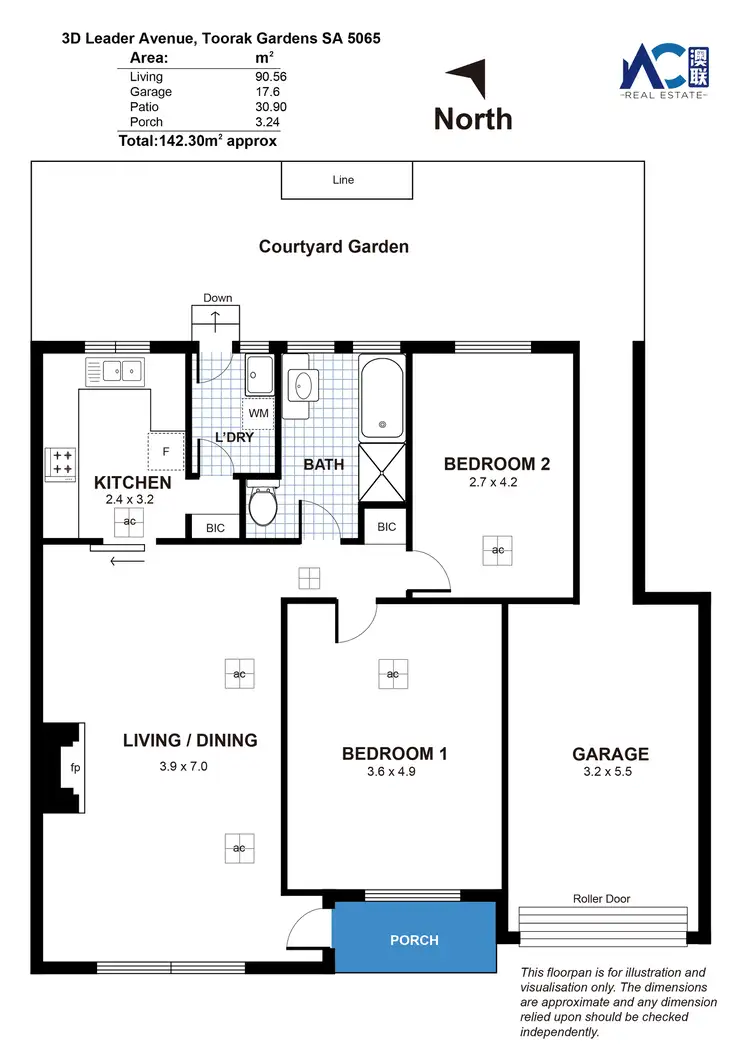 Floorplan of Homely unit listing, 3D Leader Avenue, Toorak Gardens SA 5065