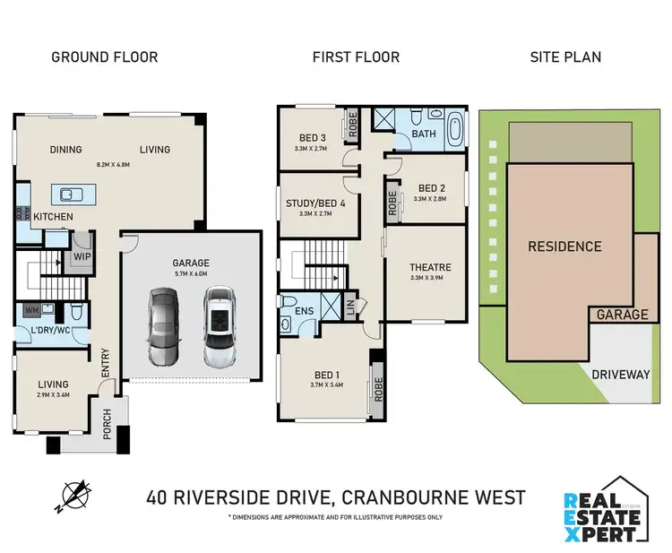 Floorplan of Homely house listing, 40 Riverside Drive, Cranbourne West VIC 3977