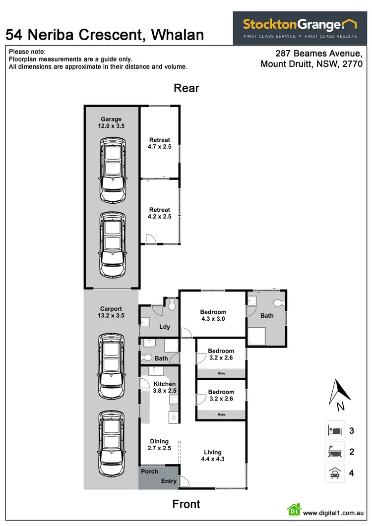 Floorplan of Homely house listing, 54 Neriba Crescent, Whalan NSW 2770