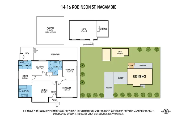 Floorplan of Homely house listing, 14-16 ROBINSON STREET, Nagambie VIC 3608