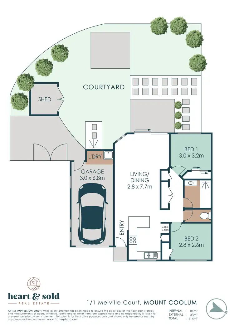 Floorplan of Homely unit listing, 1/1 Melville Court, Mount Coolum QLD 4573