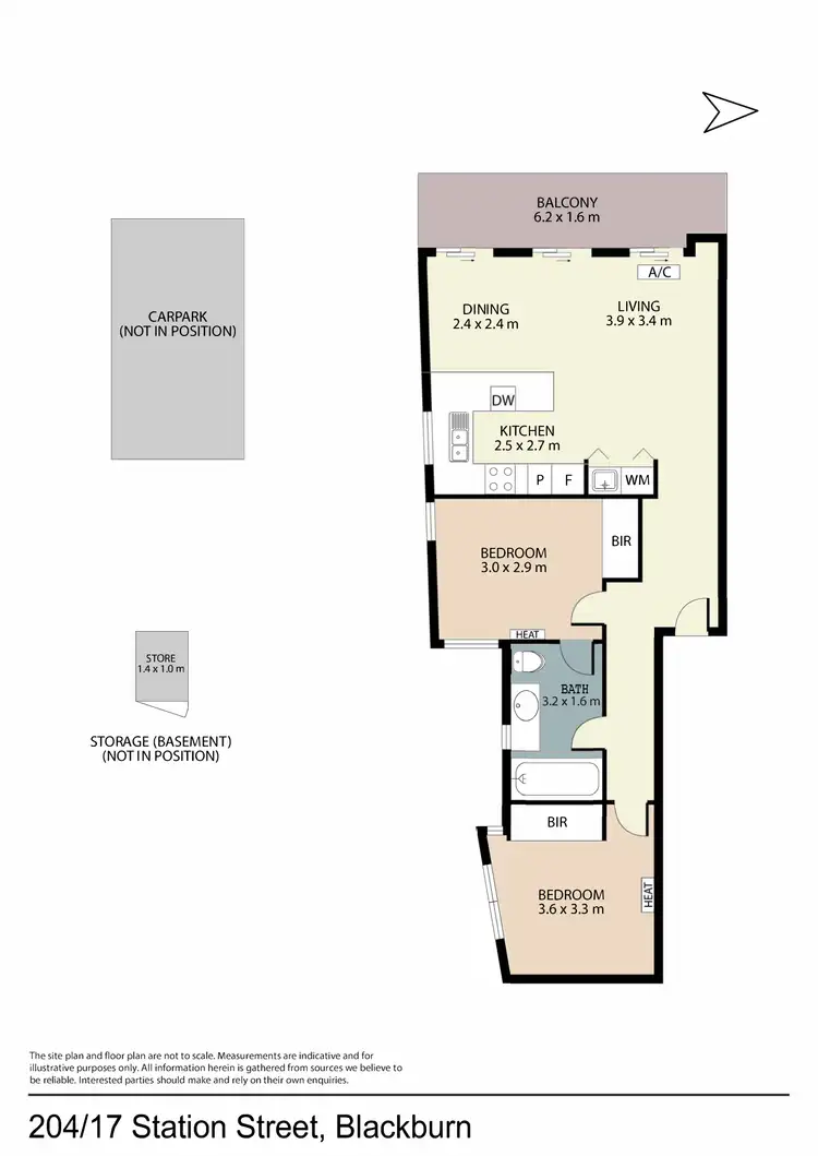 Floorplan of Homely apartment listing, 204/17 Station St, Blackburn VIC 3130