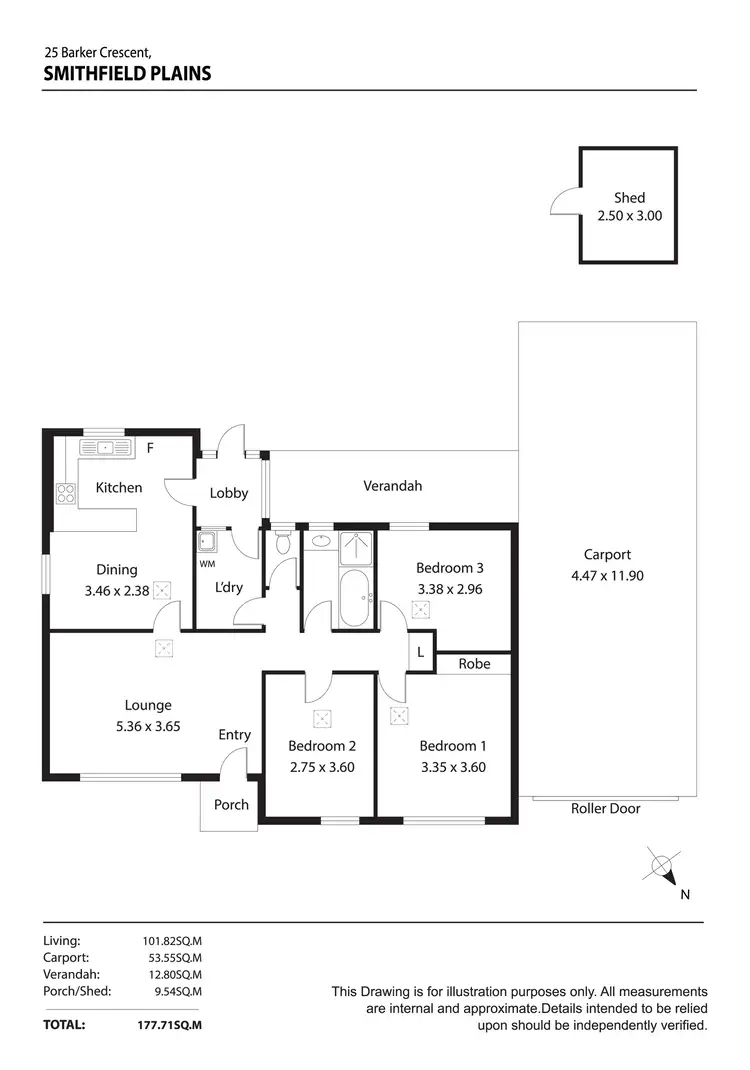Floorplan of Homely house listing, 25 Barker Crescent, Smithfield Plains SA 5114