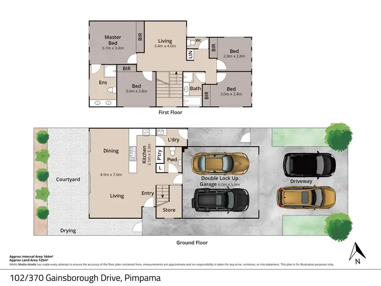Floorplan of Homely townhouse listing, 102/370 Gainsborough Drive, Pimpama QLD 4209