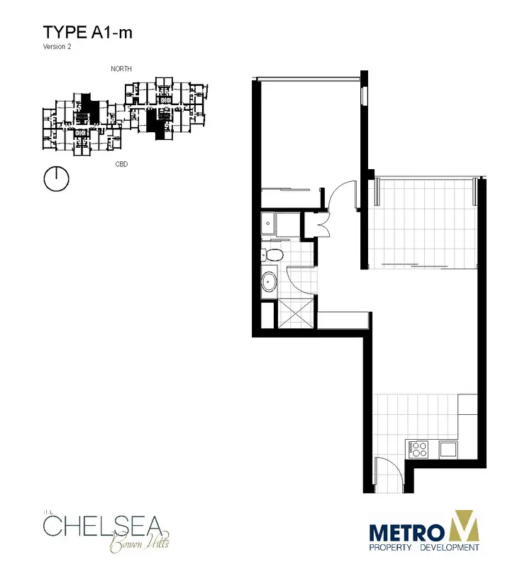 Floorplan of Homely apartment listing, 1091/16 Hamilton Place, Bowen Hills QLD 4006