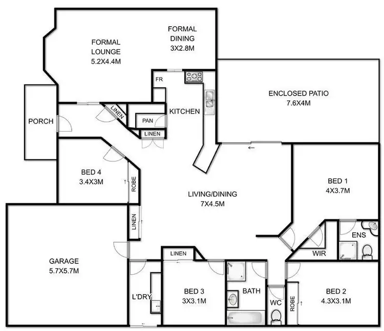 Floorplan of Homely house listing, 2 Gouldson Drive, Kearneys Spring QLD 4350