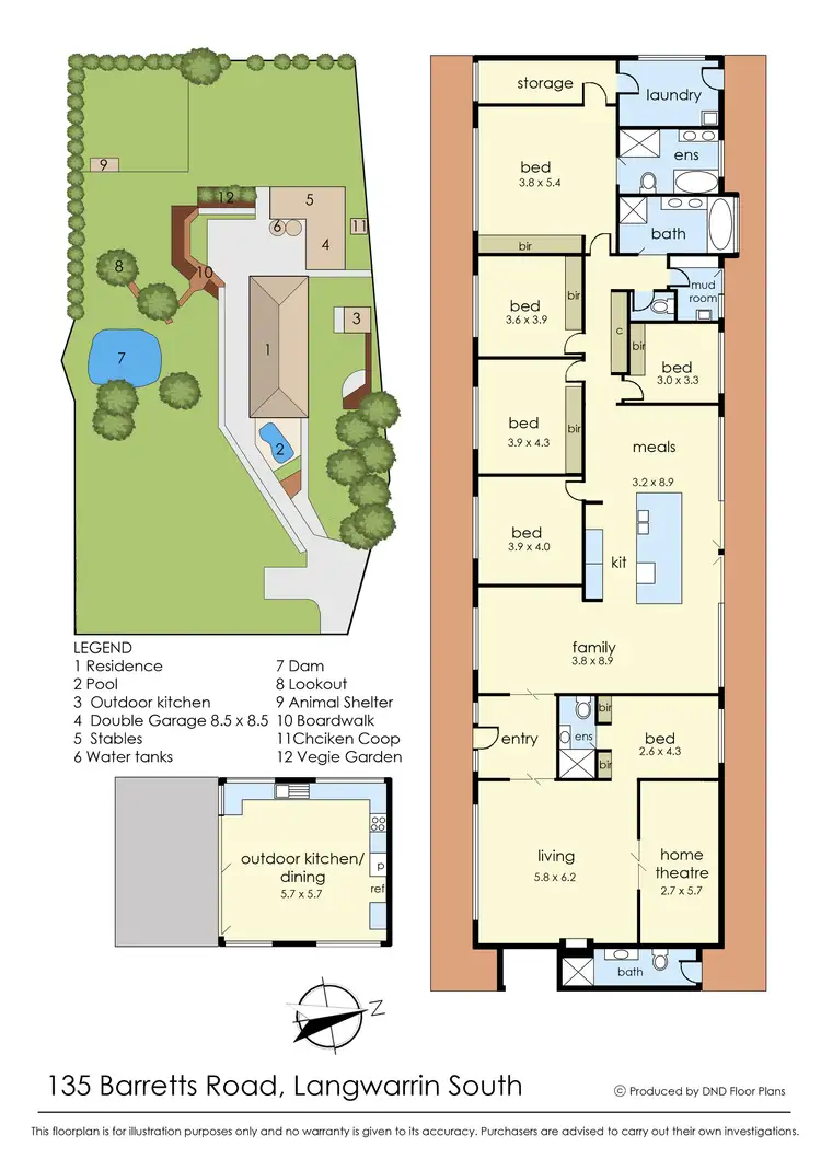Floorplan of Homely rural property listing, 135 Barretts Road, Langwarrin South VIC 3911