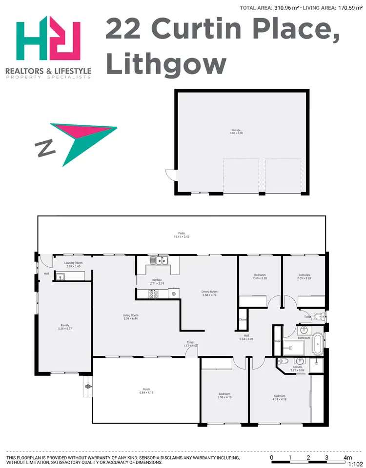 Floorplan of Homely house listing, 22 Curtin Place, Lithgow NSW 2790