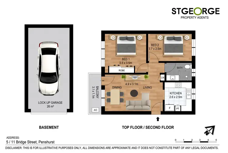 Floorplan of Homely apartment listing, 5/11 Bridge Street, Penshurst NSW 2222