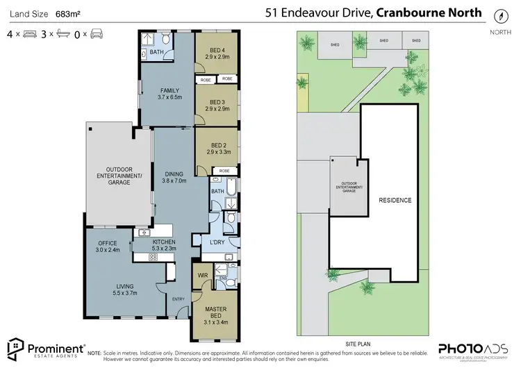 Floorplan of Homely house listing, 51 Endeavour Drive, Cranbourne North VIC 3977
