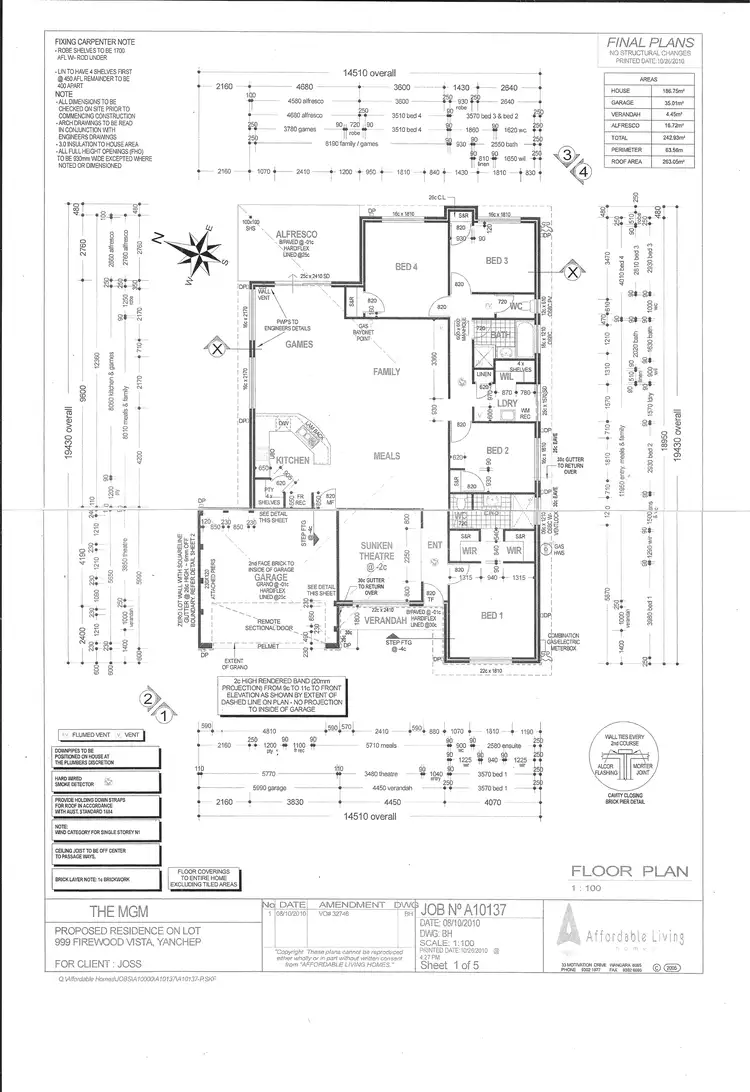 Floorplan of Homely house listing, 27 FIREWOOD VISTA, Yanchep WA 6035