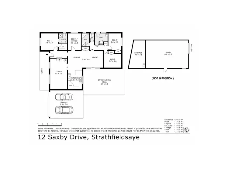 Floorplan of Homely house listing, 12 Saxby Drive, Strathfieldsaye VIC 3551