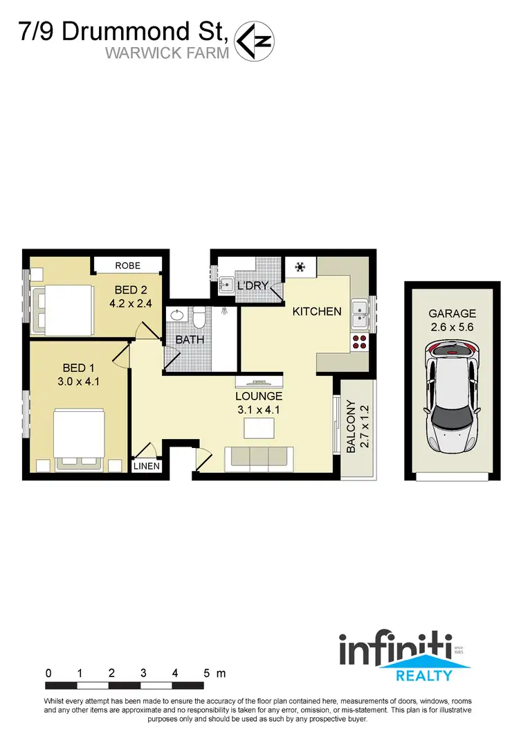Floorplan of Homely apartment listing, 20/7-9 Drummond Street, Warwick Farm NSW 2170