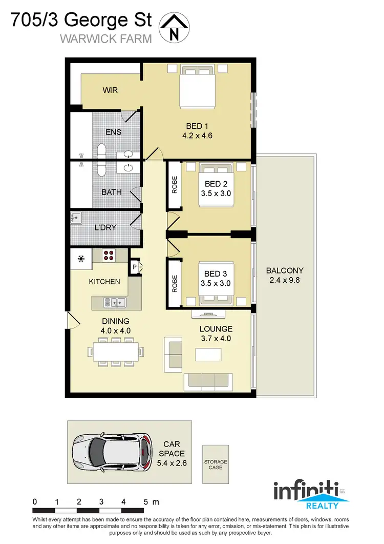 Floorplan of Homely apartment listing, 705/3 George Street, Warwick Farm NSW 2170