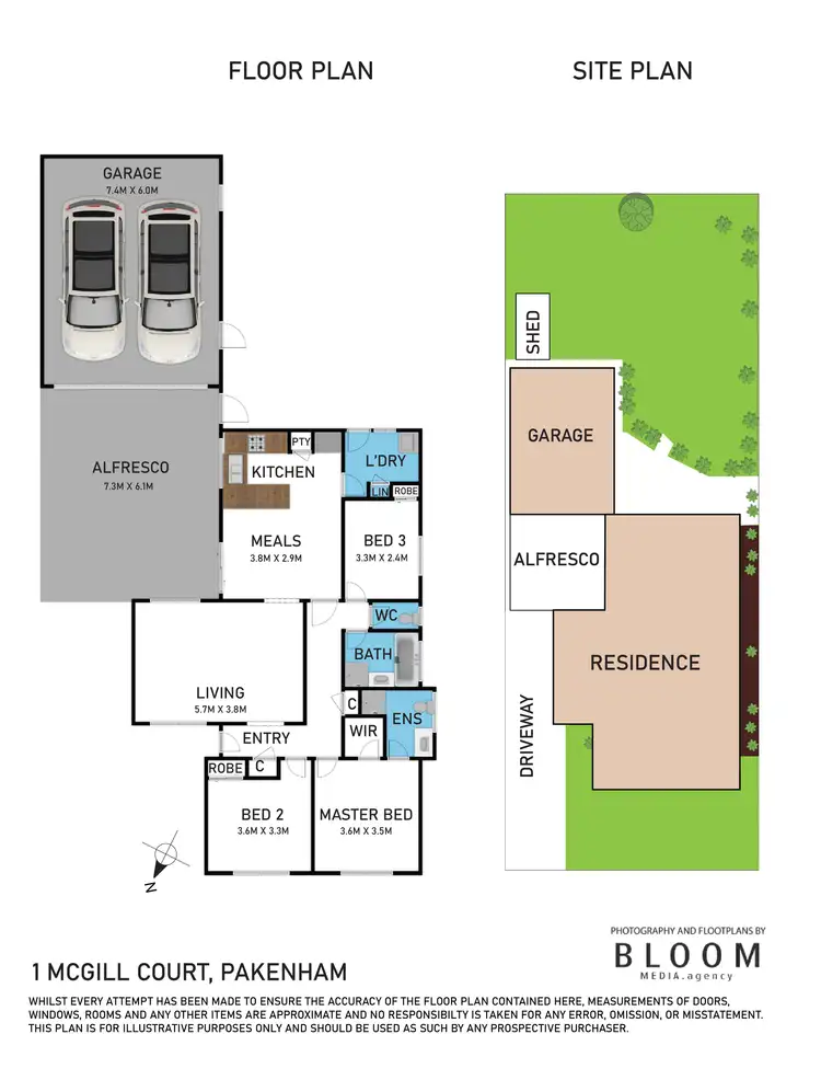 Floorplan of Homely house listing, 1 McGill Court, Pakenham VIC 3810