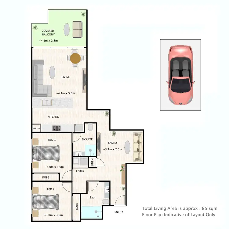 Floorplan of Homely apartment listing, 101/40 Mascar Street, Upper Mount Gravatt QLD 4122