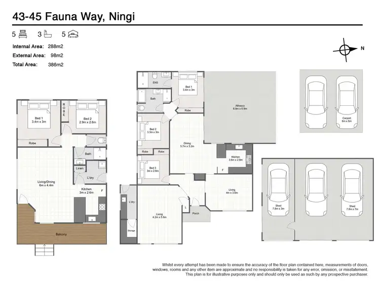 Floorplan of Homely house listing, 43-45 Fauna Way, Ningi QLD 4511