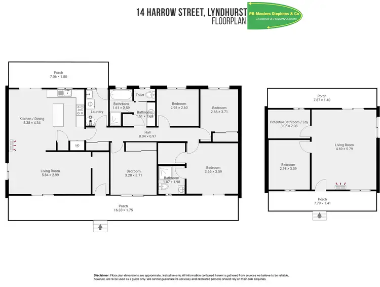 Floorplan of Homely rural property listing, 14 Harrow St, Lyndhurst NSW 2797